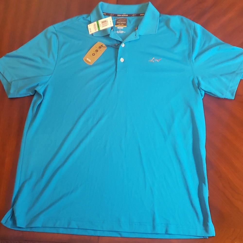 Greg Norman blue polo NWT